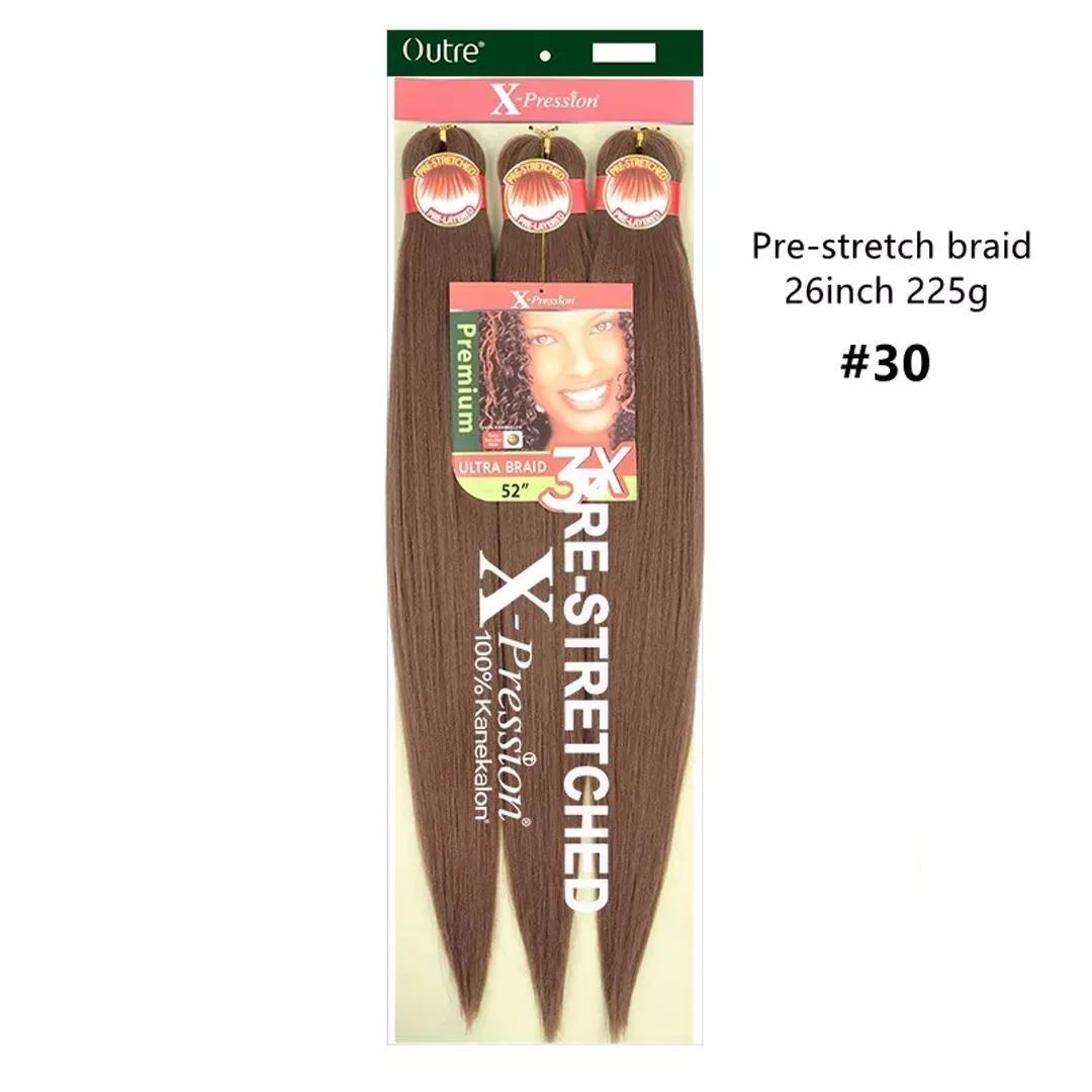 Xpression Pre-stretched Kanekalon Synthetic Braiding Hair