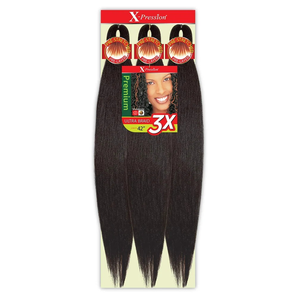 Xpression Pre-stretched Kanekalon Synthetic Braiding Hair