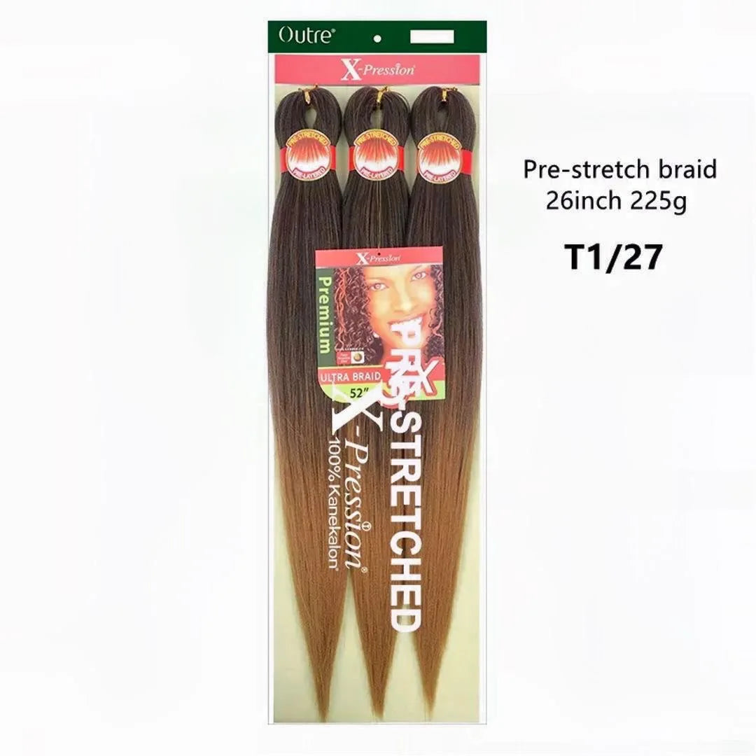 Xpression Pre-stretched Kanekalon Synthetic Braiding Hair