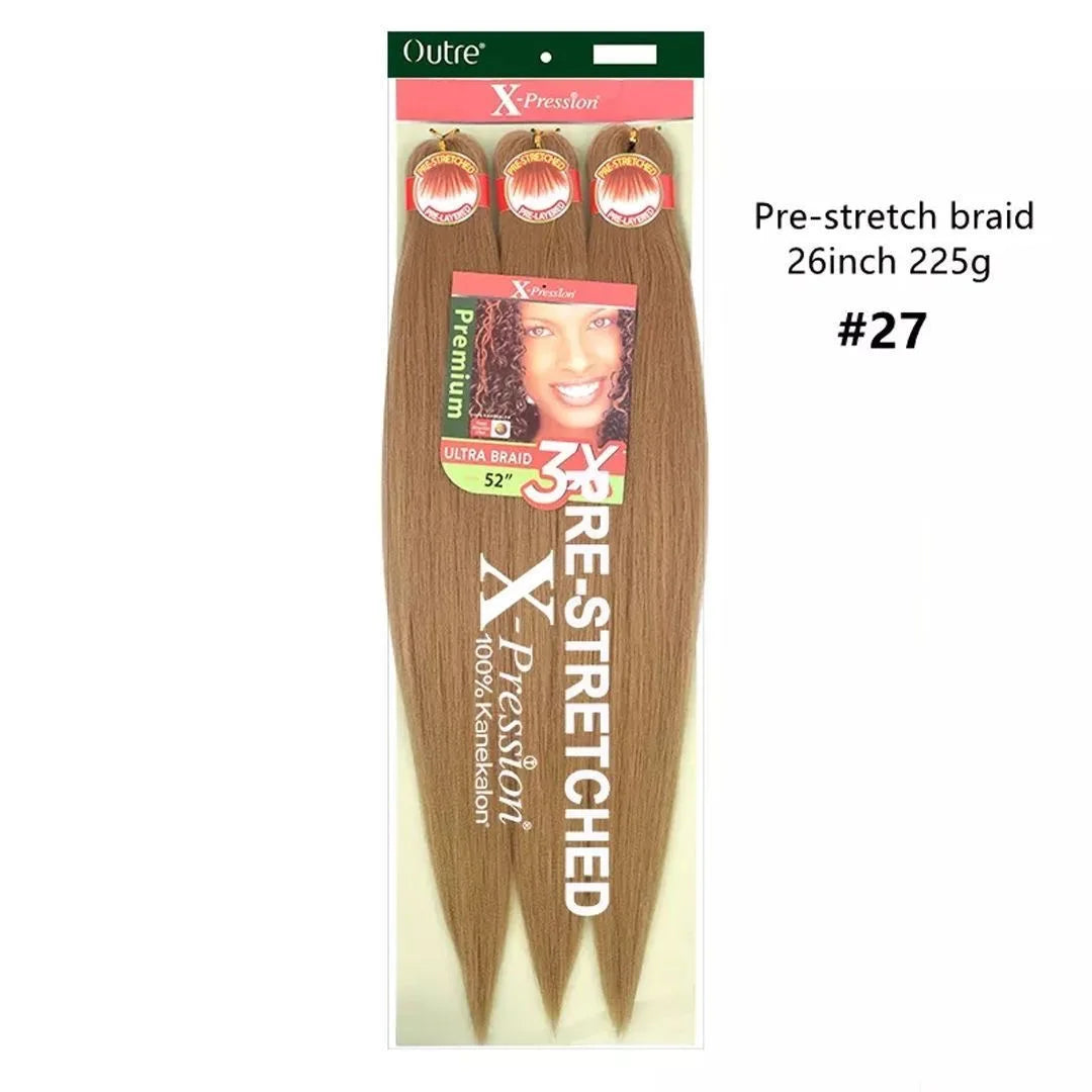 Xpression Pre-stretched Kanekalon Synthetic Braiding Hair