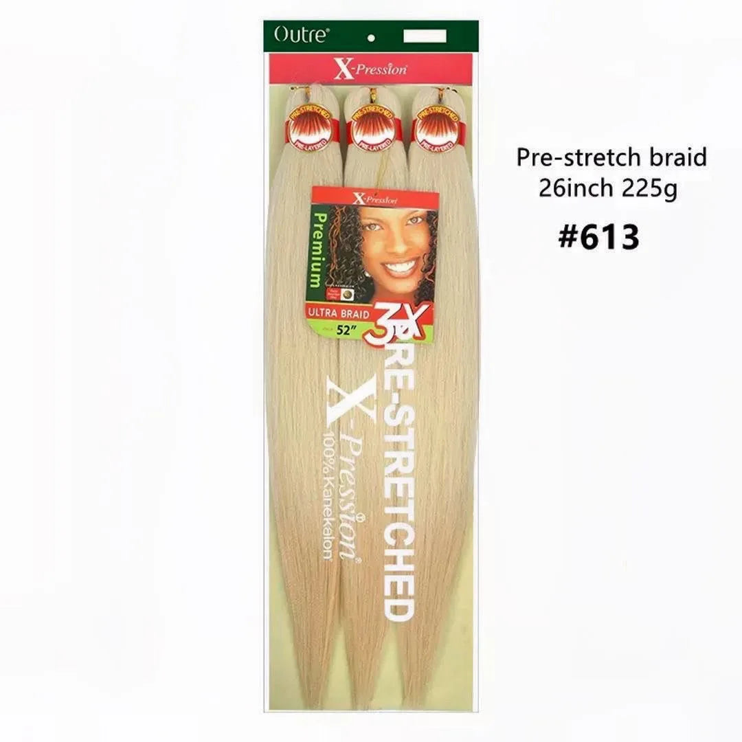 Xpression Pre-stretched Kanekalon Synthetic Braiding Hair
