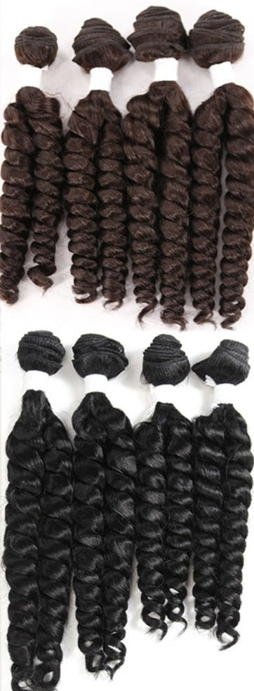 3A Curly Synthetic Hair 4 Bundles